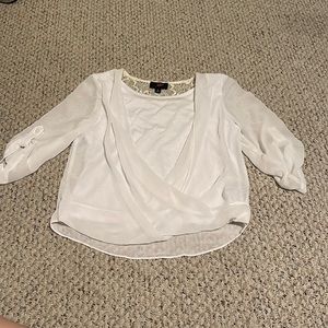teens cute white blouse